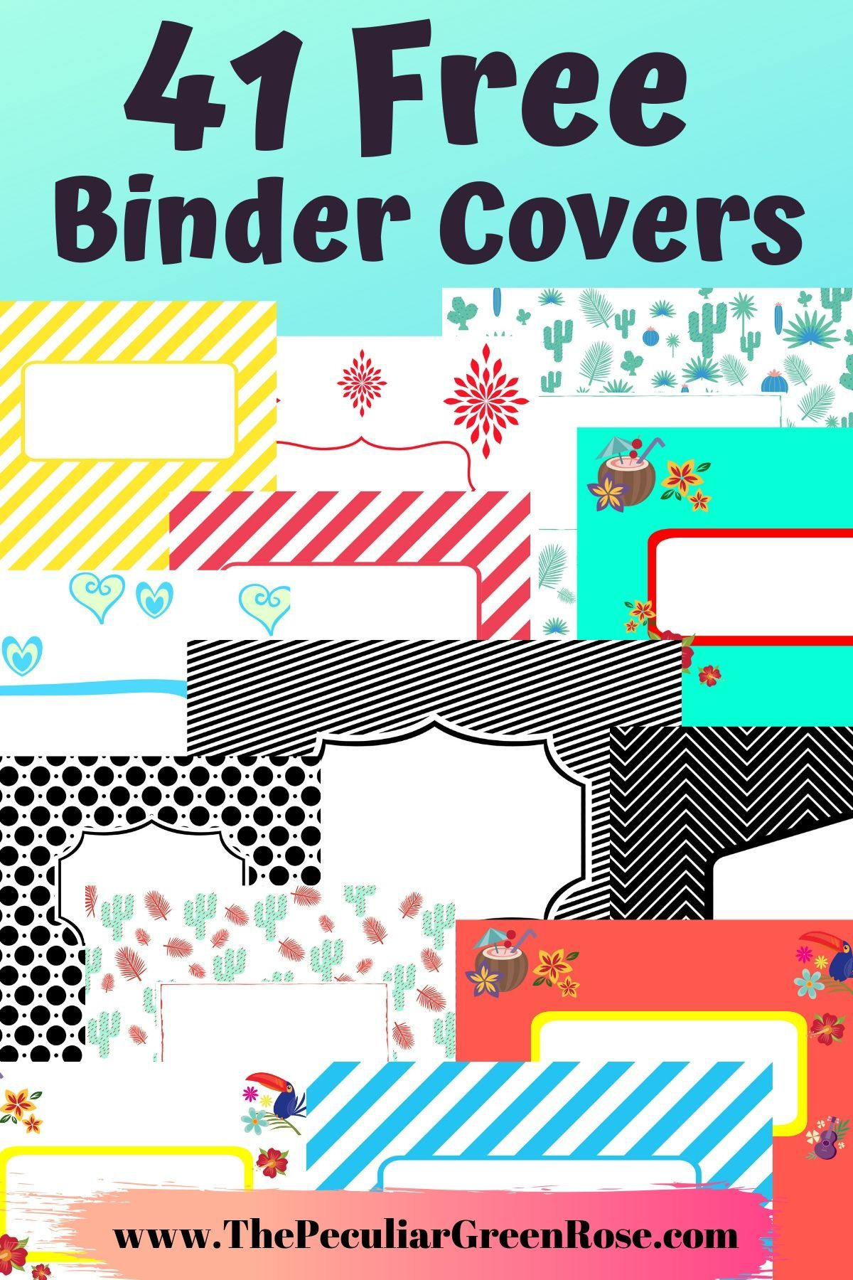 41 Free Printable Binder Covers Binder Cover Templates Binder Covers