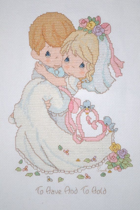 Precious Moments To Have And To Hold Wedding FINISHED Counted 